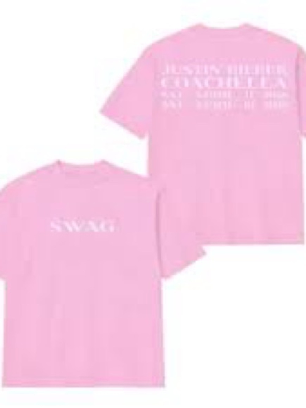 Nwt Skylrk Justin Bieber Coachella Pink Swag Merch Tee AUTHENTIC